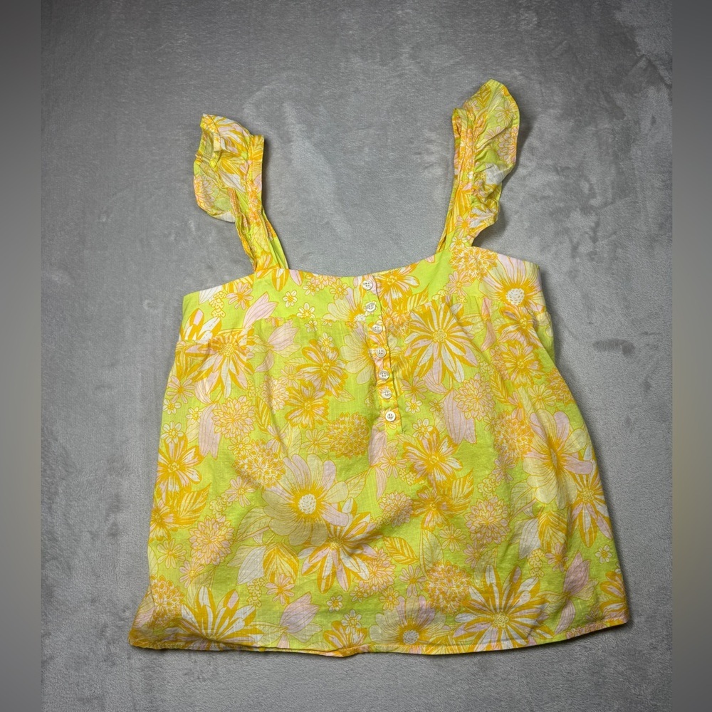 ModCloth Never Ever Going to Forget You Retro Floral 100% Cotton Top Size Medium